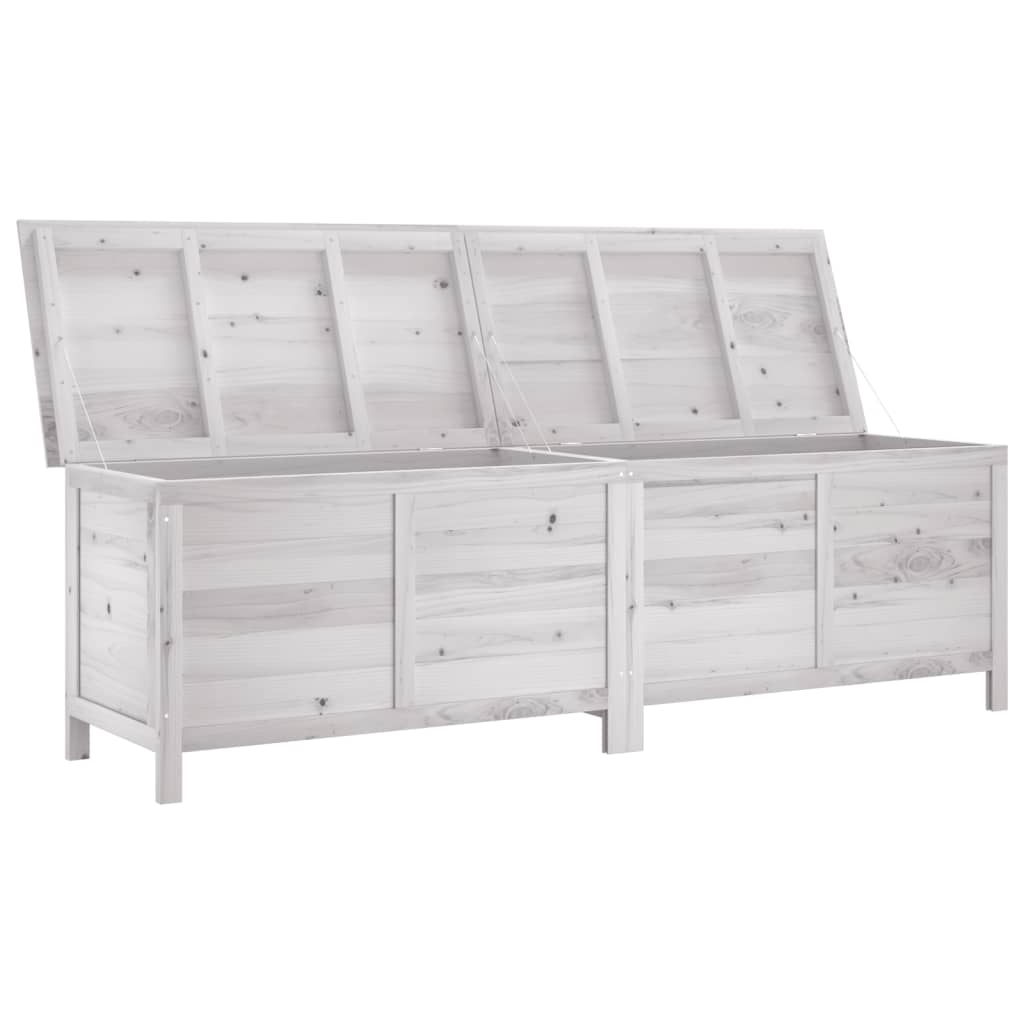 Coffre de jardin 150x50x56,5 cm en bois de pin massif, anthracite