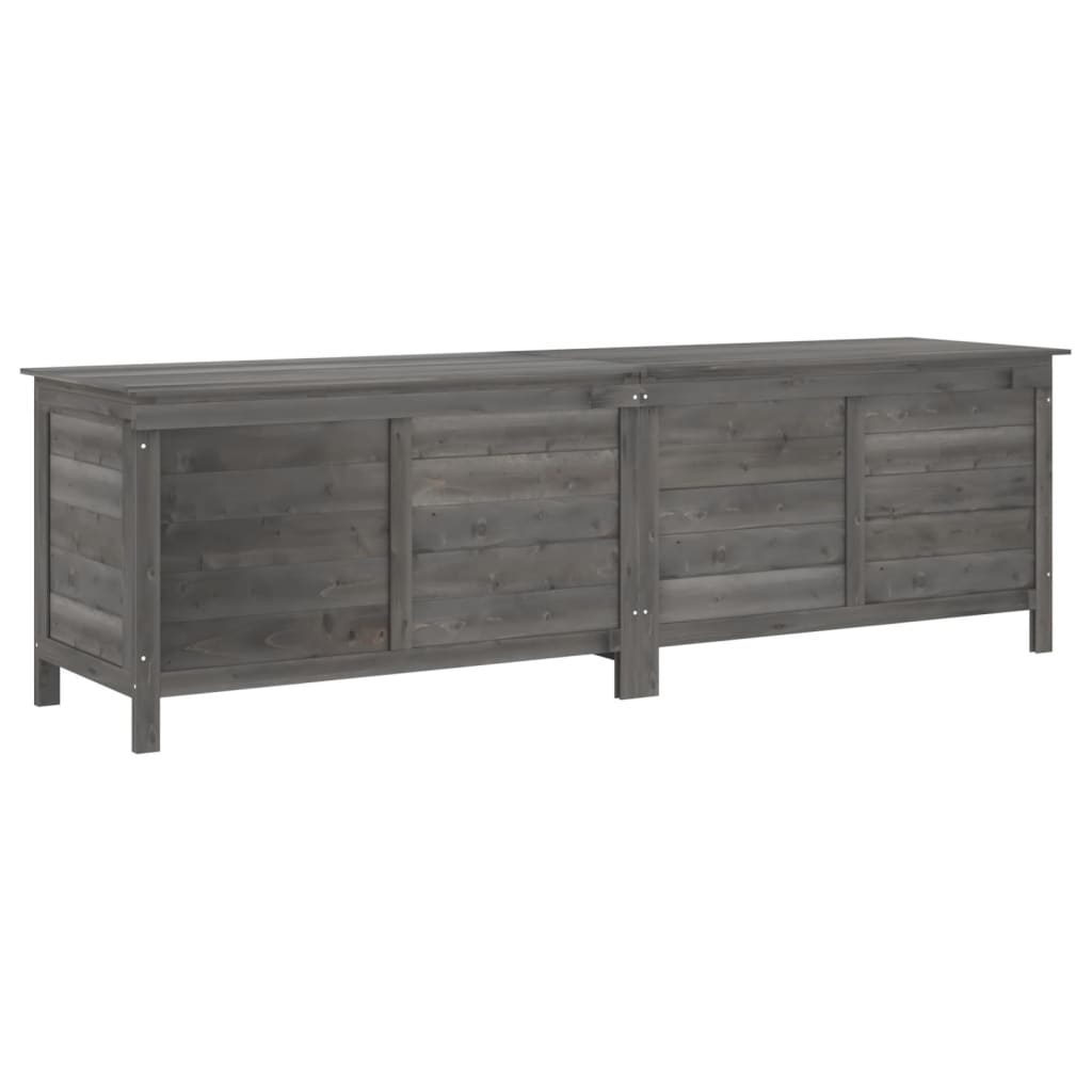 Coffre de jardin 150x50x56,5 cm en bois de pin massif, anthracite