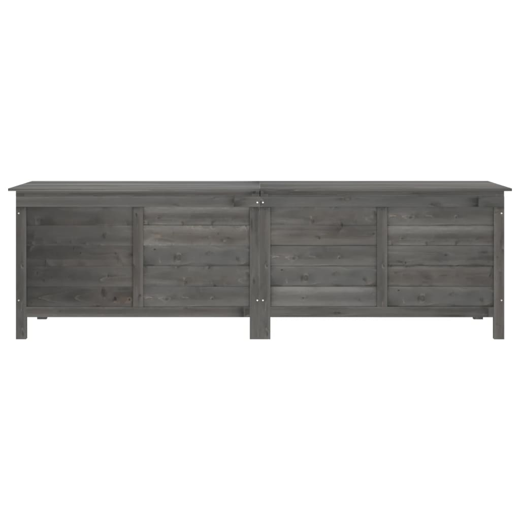 Coffre de jardin 150x50x56,5 cm en bois de pin massif, anthracite