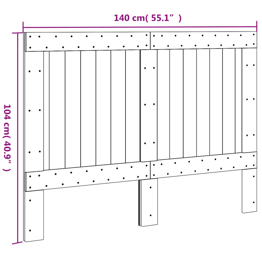 Tête de lit 100x104 cm en pin massif