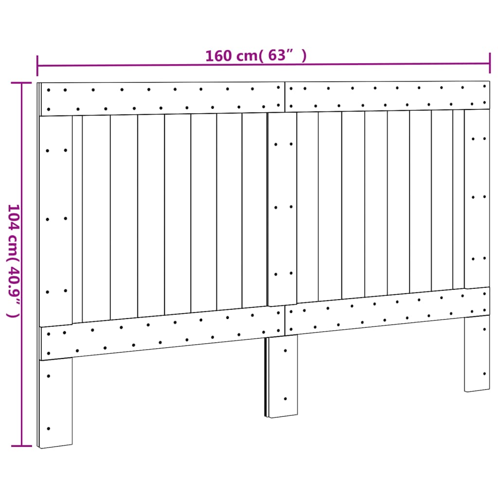 Tête de lit 100x104 cm en pin massif