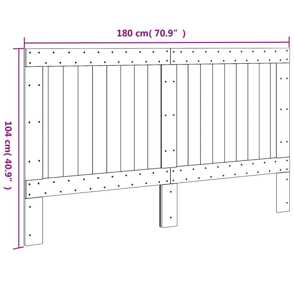 Tête de lit 100x104 cm en pin massif