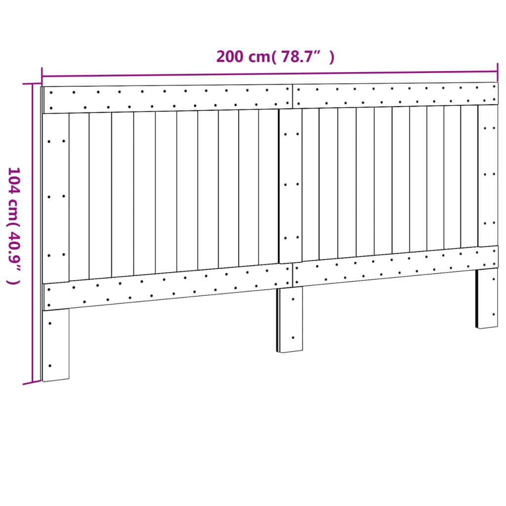 Tête de lit 100x104 cm en pin massif