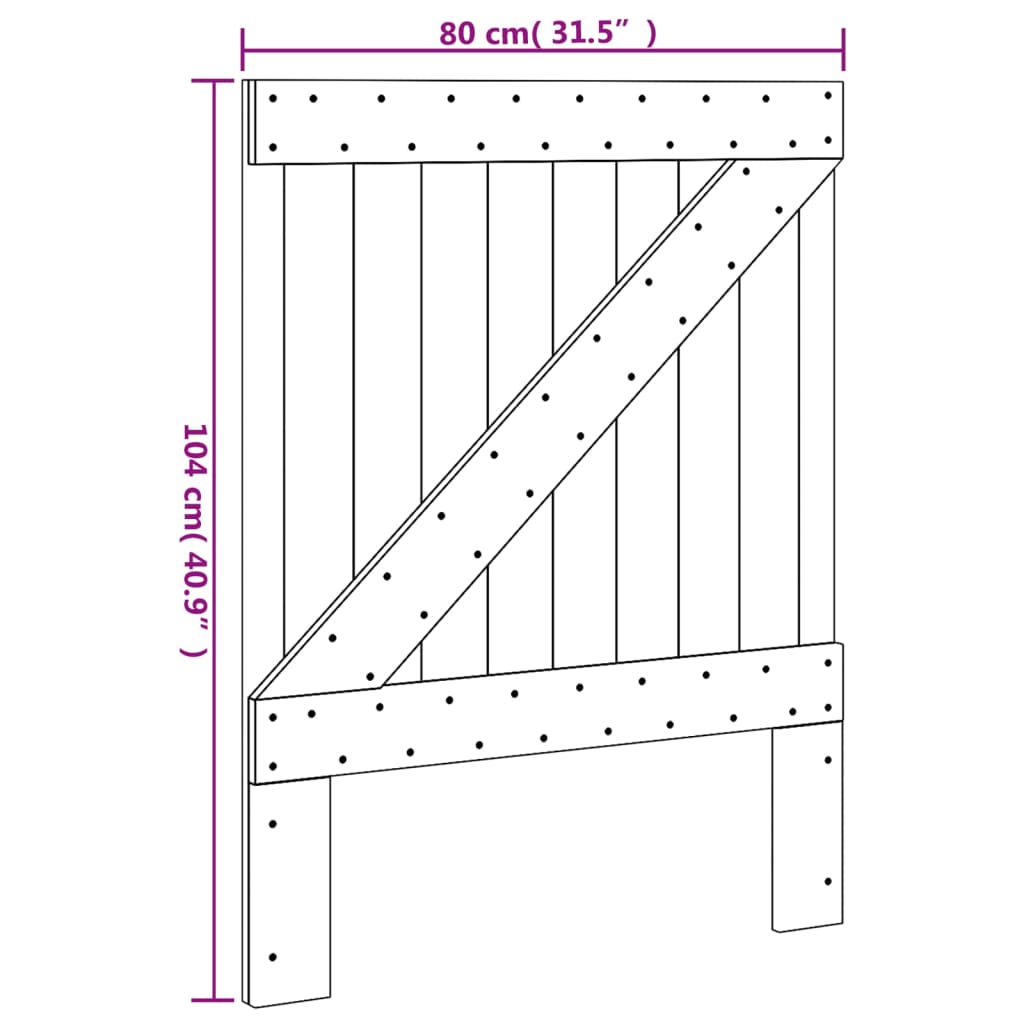 Tête de lit 100x104 cm en pin massif