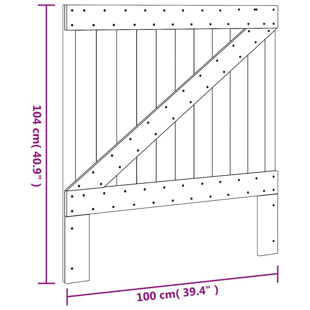 Tête de lit 100x104 cm en pin massif