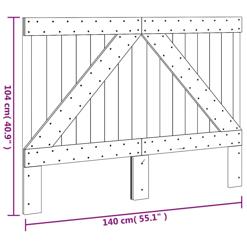 Tête de lit 100x104 cm en pin massif