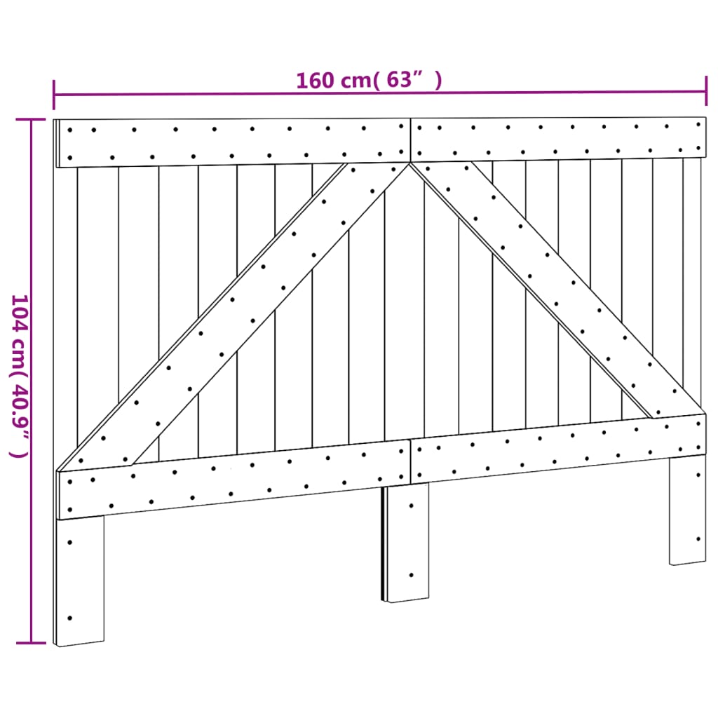 Tête de lit 100x104 cm en pin massif