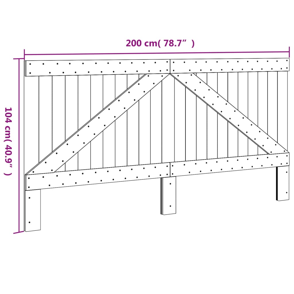 Tête de lit 100x104 cm en pin massif