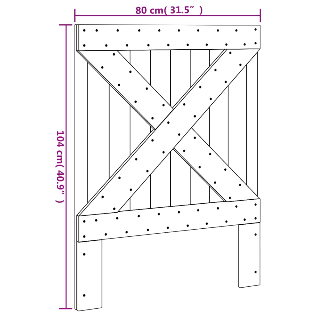 Tête de lit 100x104 cm en pin massif