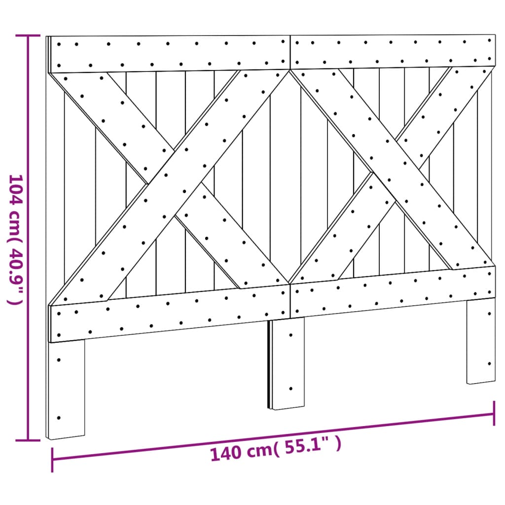 Tête de lit 100x104 cm en pin massif