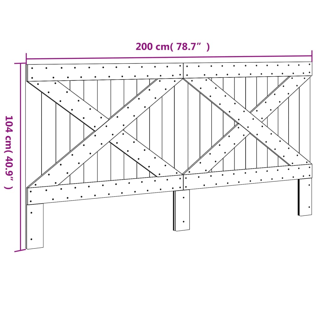 Tête de lit 100x104 cm en pin massif