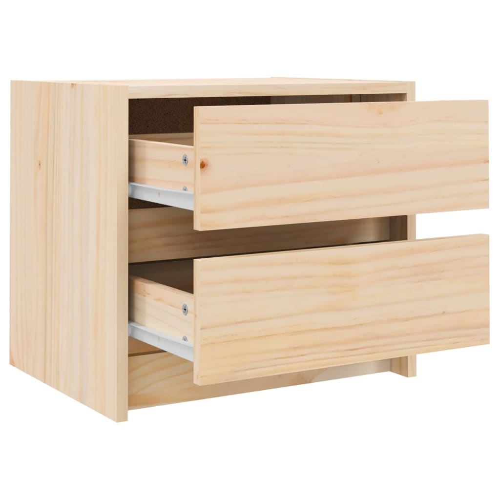 Tables de chevet 2 pcs 40x31x35,5 cm en bois de pin massif