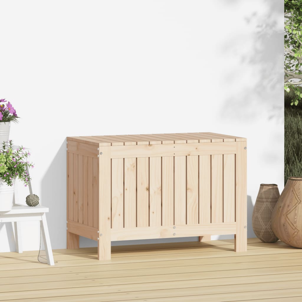 Coffre de jardin 76x42,5x54 cm en bois de pin massif