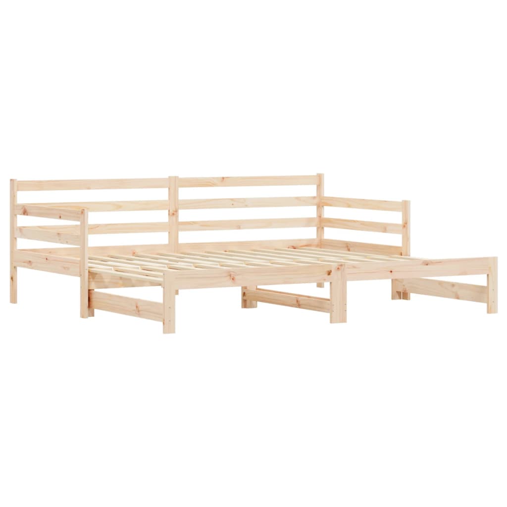 Canapé convertible avec lit gigogne 90x190 cm en pin massif