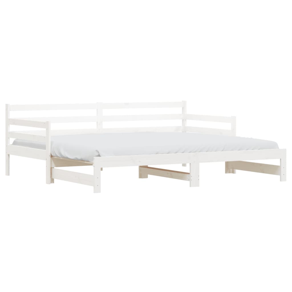 Canapé convertible avec lit gigogne 90x190 cm en pin massif