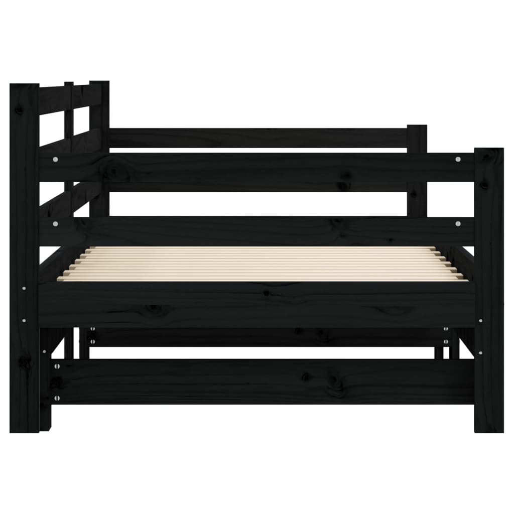 Canapé convertible avec lit gigogne 90x190 cm en pin massif