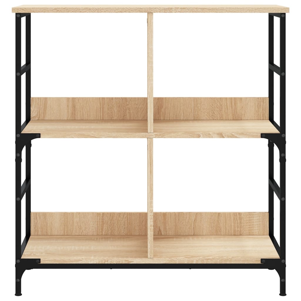 Boekenrek 78,5x33x82 cm bewerkt hout bruin eikenkleur