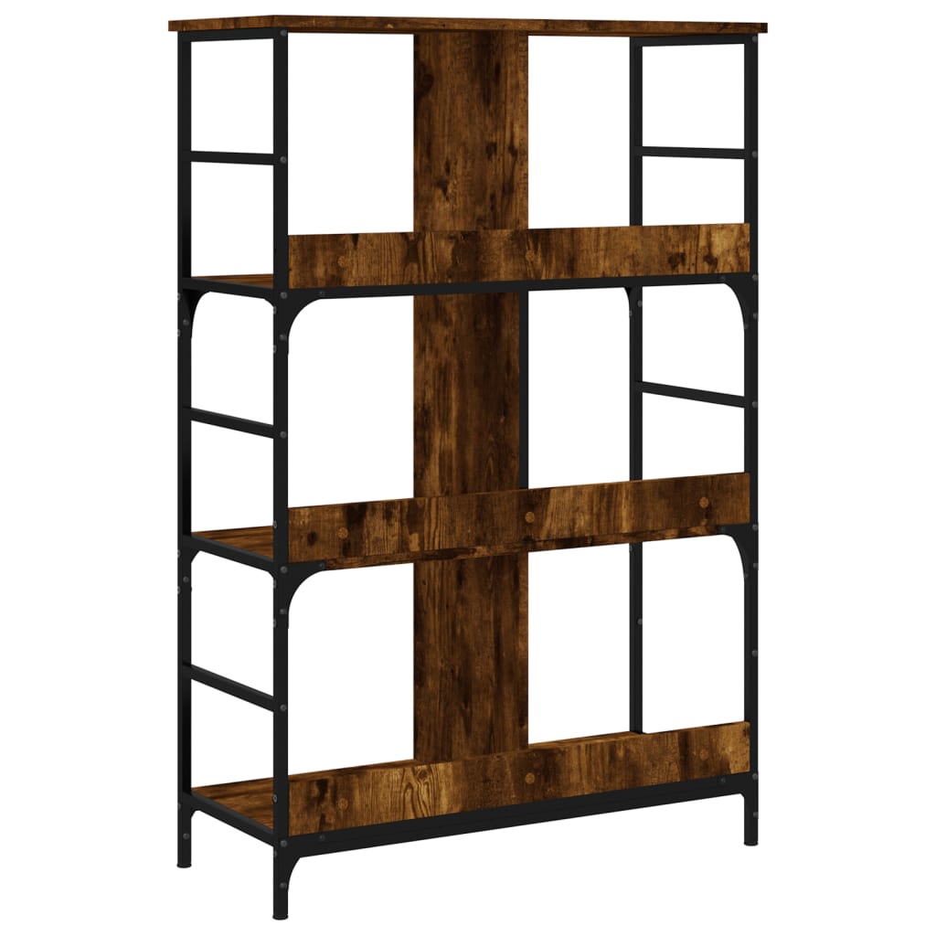 Boekenrek 78,5x33x82 cm bewerkt hout bruin eikenkleur