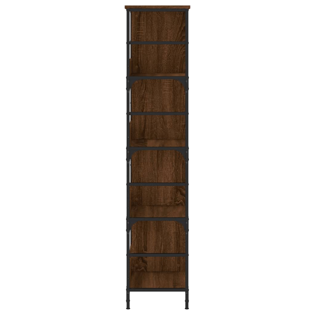 Boekenrek 78,5x33x82 cm bewerkt hout bruin eikenkleur