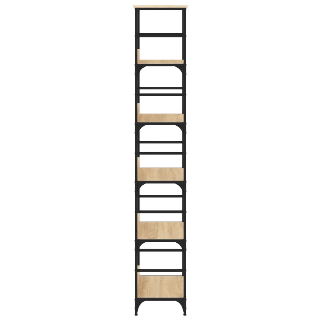 Bibliothèque 50x33x82 cm bois fini, couleur chêne