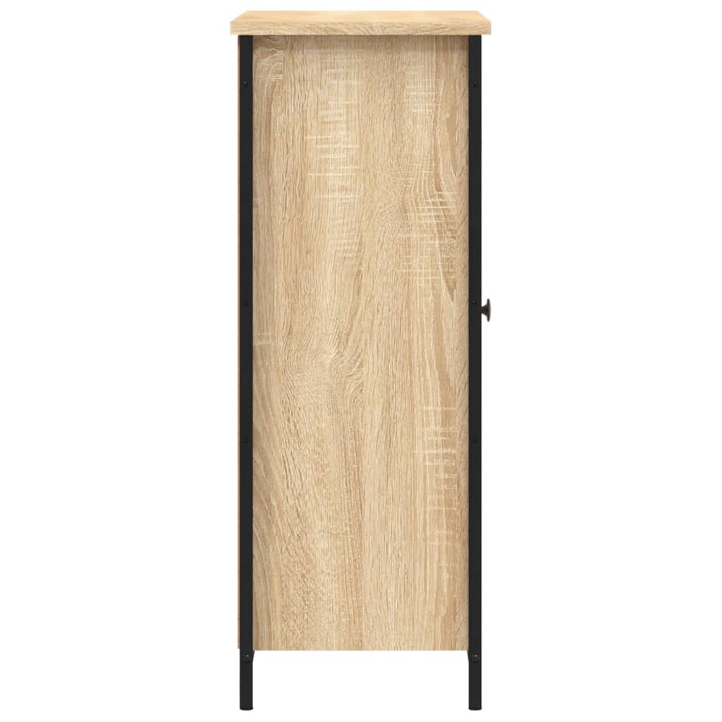 Dressoir 70x30x80 cm bewerkt hout eikenkleurig