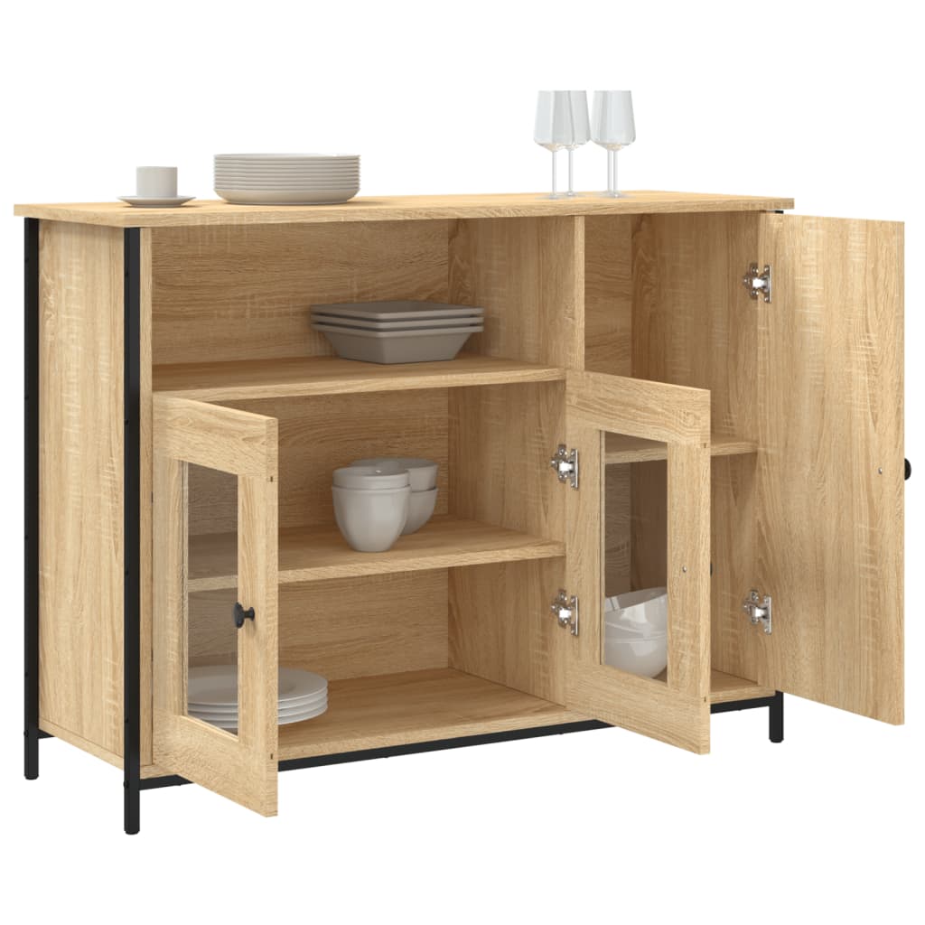 Buffet 100x35x75 cm en bois travaillé