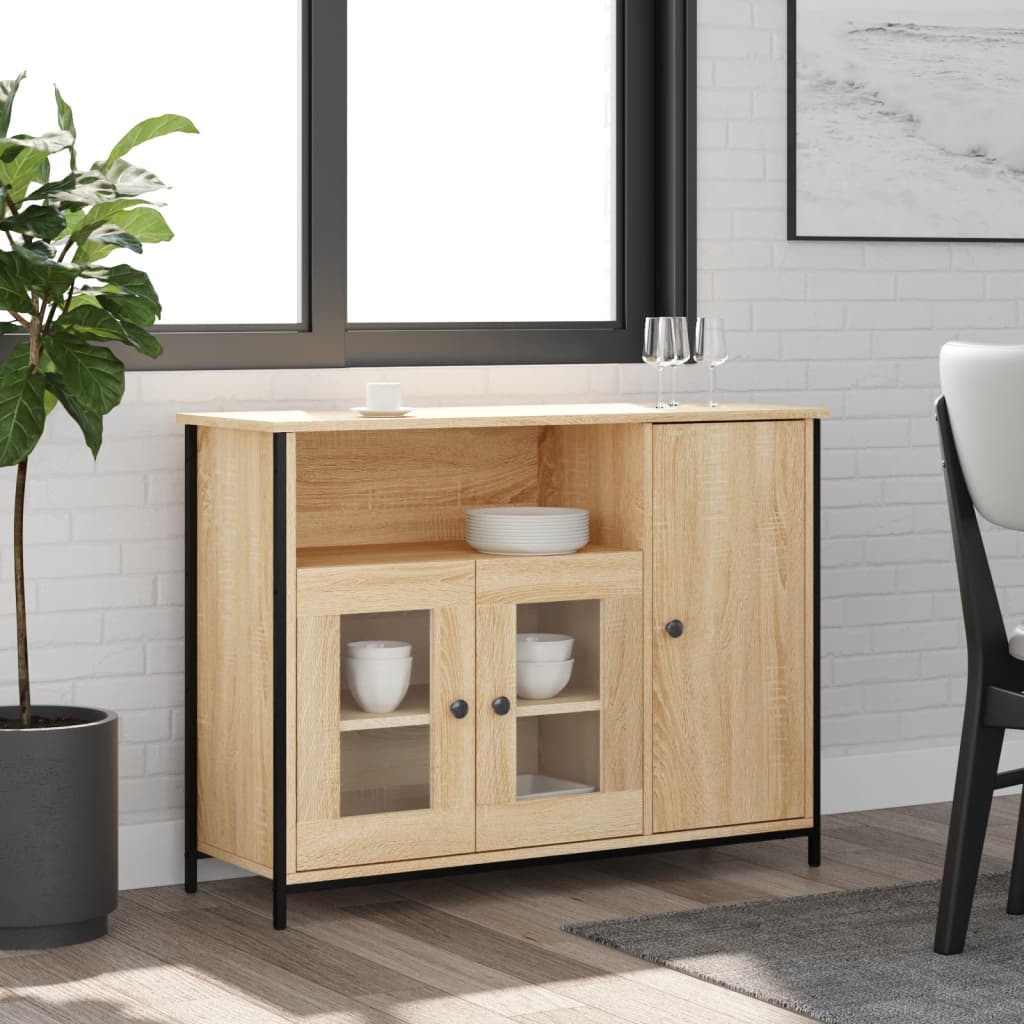 Buffet 100x35x75 cm en bois travaillé