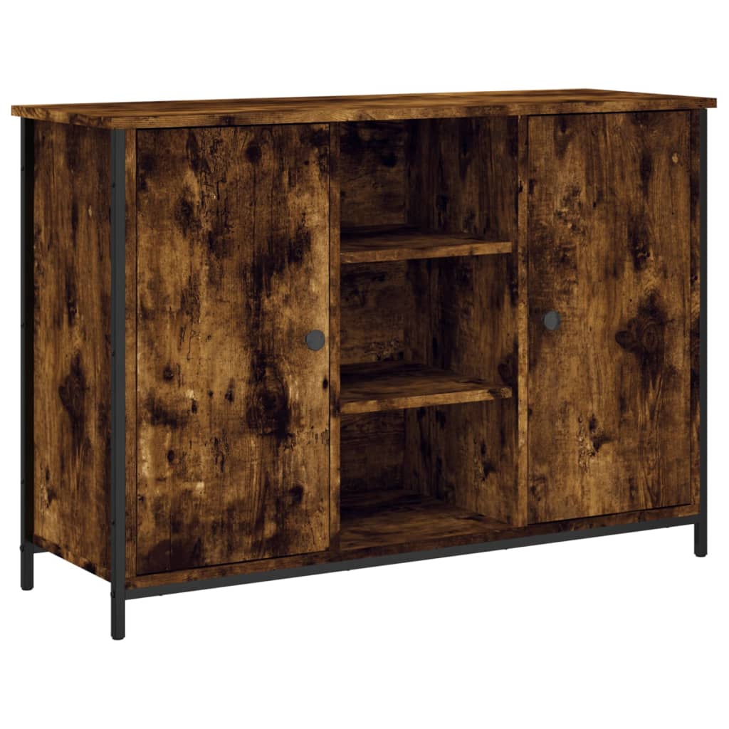 Buffet 100x35x70 cm bois fini couleur chêne marron