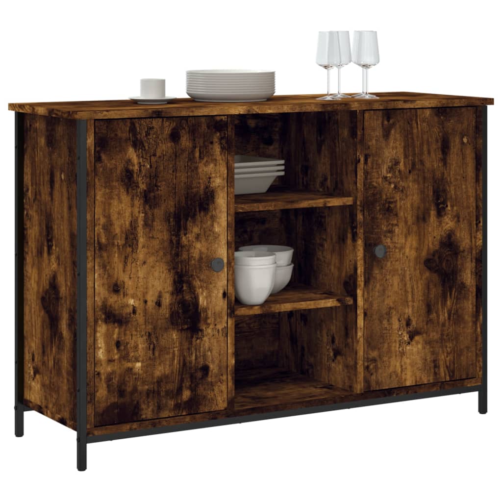 Buffet 100x35x70 cm bois fini couleur chêne marron