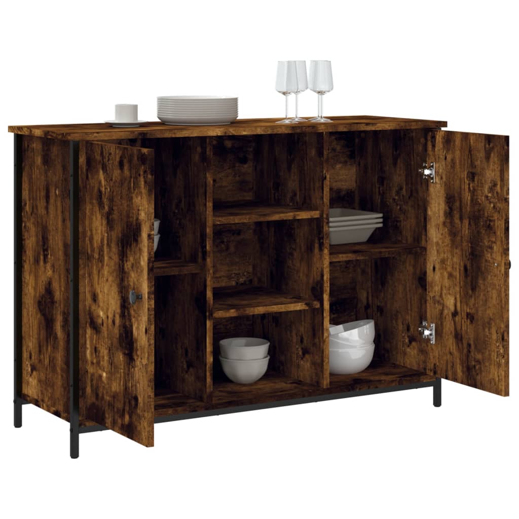 Buffet 100x35x70 cm bois fini couleur chêne marron