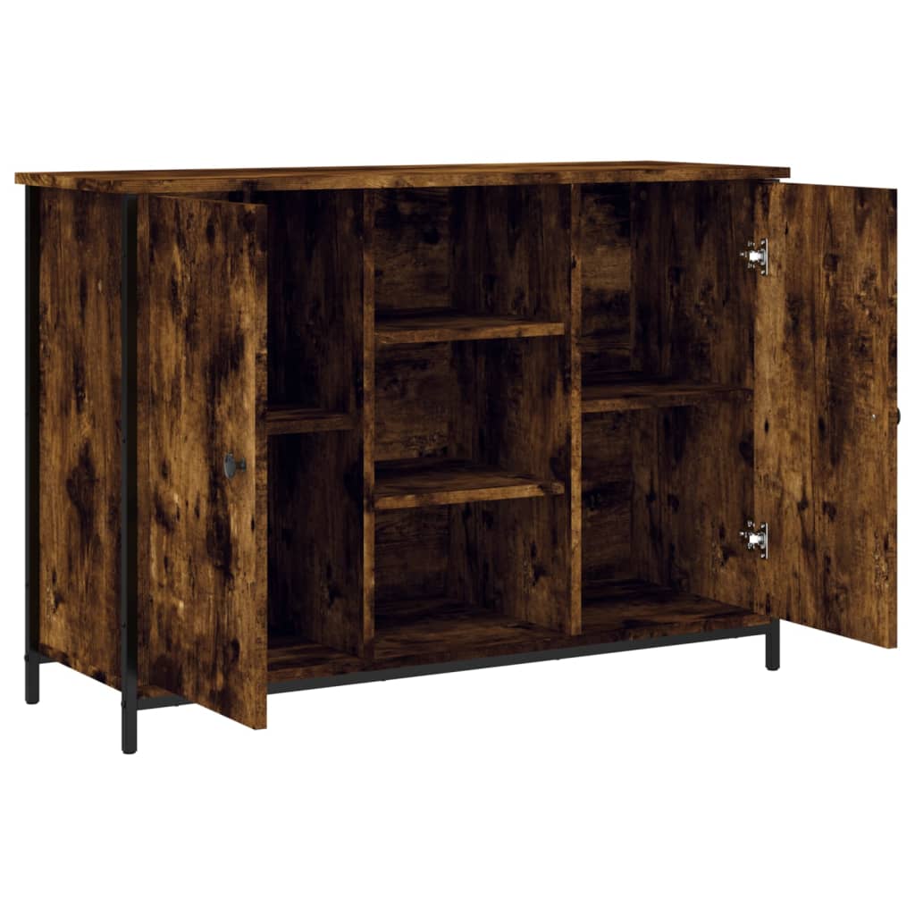 Buffet 100x35x70 cm bois fini couleur chêne marron