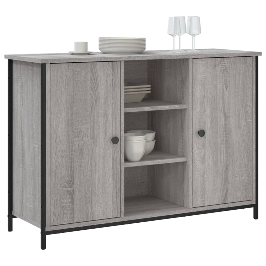 Buffet 100x35x70 cm bois fini couleur chêne marron