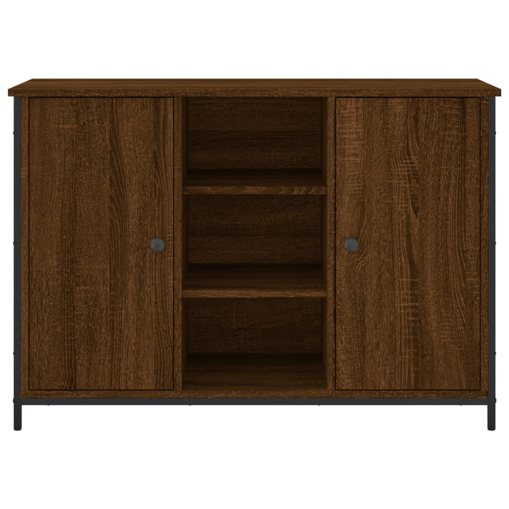 Buffet 100x35x70 cm bois fini couleur chêne marron