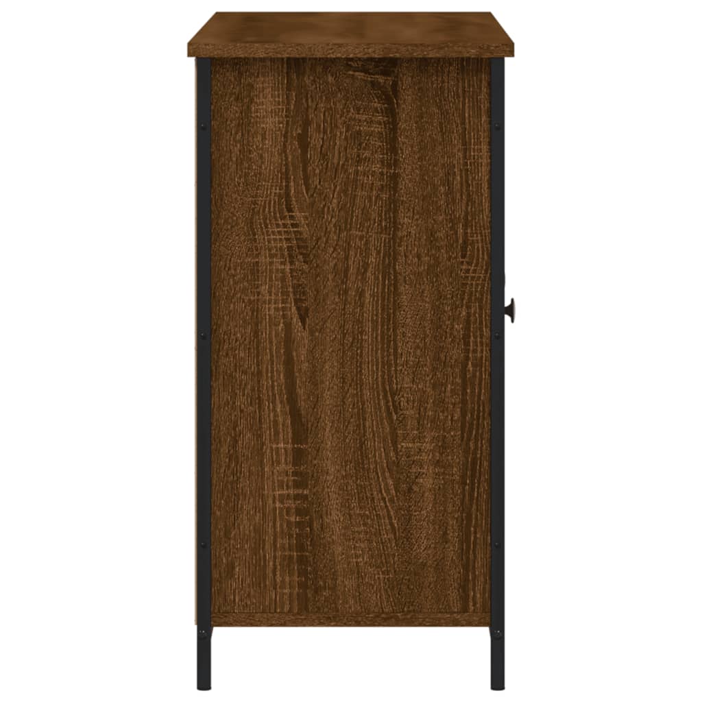 Buffet 100x35x70 cm bois fini couleur chêne marron