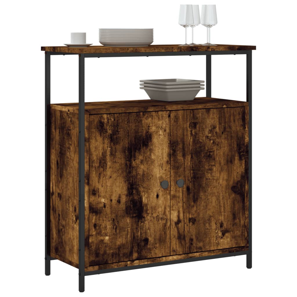 Buffet 70x30x80 cm bois fini couleur chêne marron