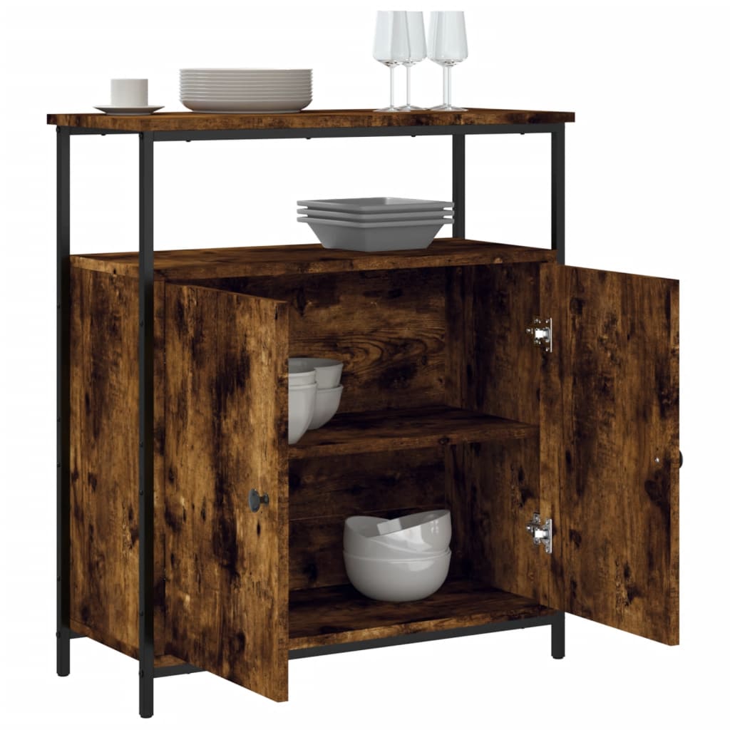 Buffet 70x30x80 cm bois fini couleur chêne marron