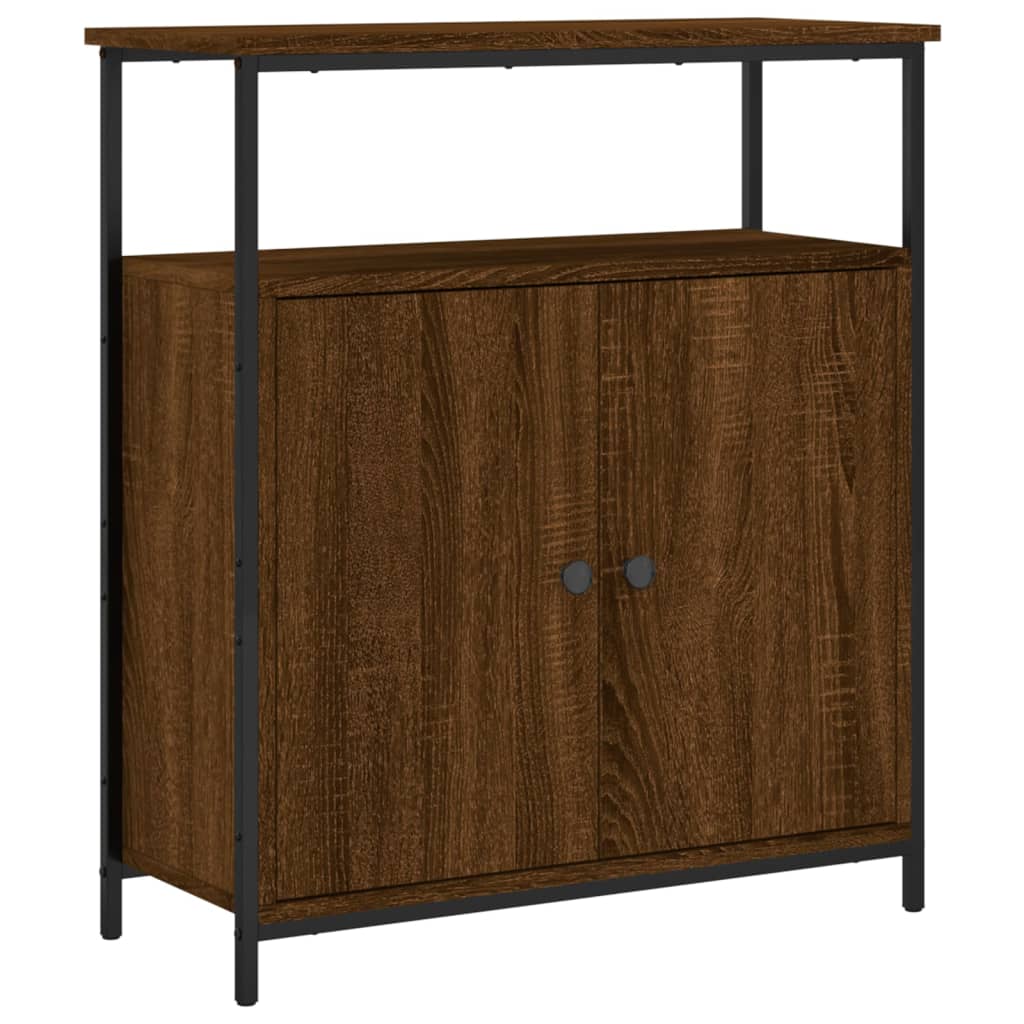 Buffet 70x30x80 cm bois fini couleur chêne marron