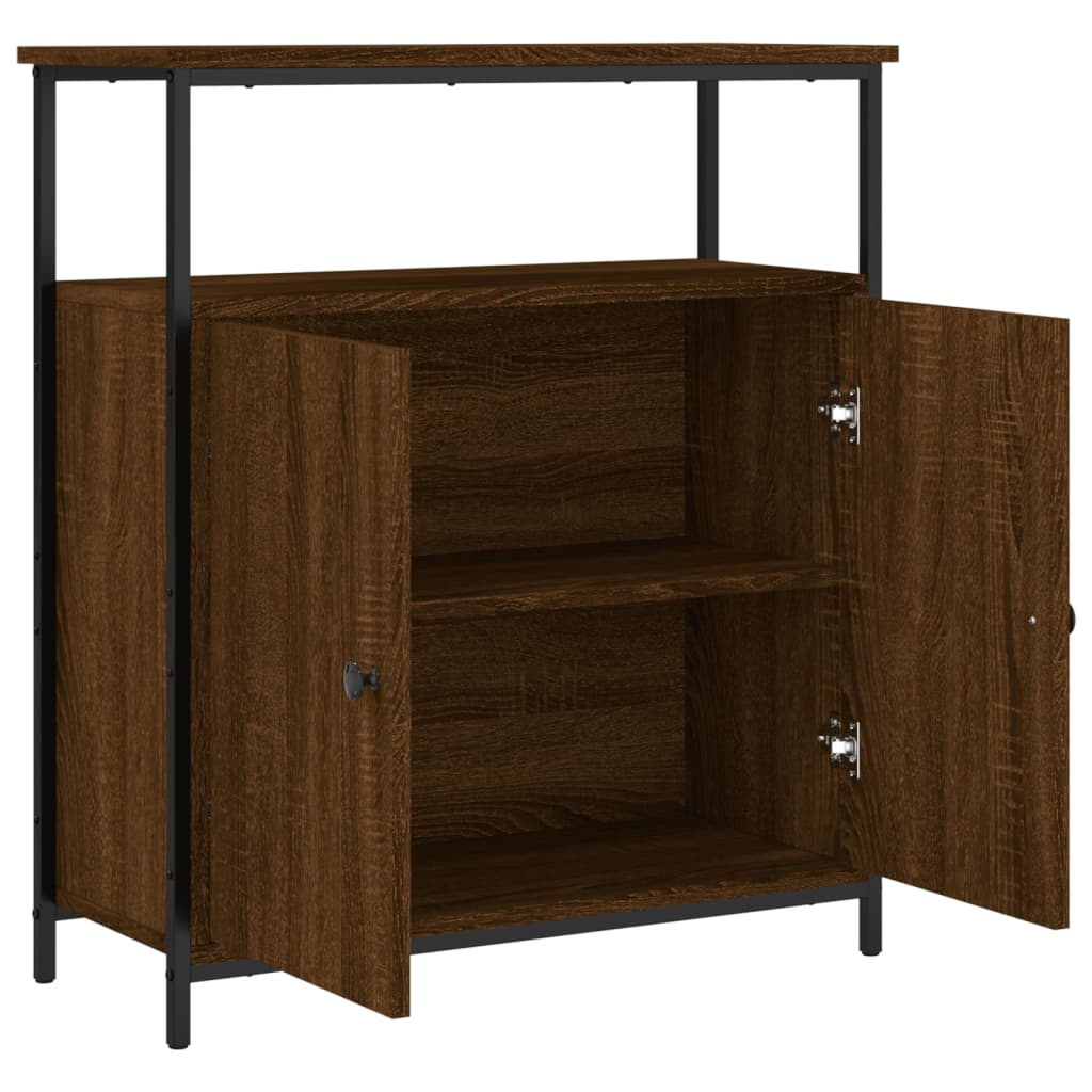 Buffet 70x30x80 cm bois fini couleur chêne marron