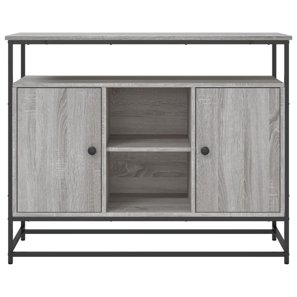 Buffet 100x35x80 cm en dérivé du bois couleur chêne