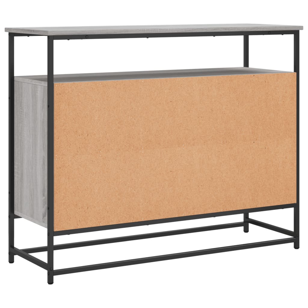 Buffet 100x35x80 cm en dérivé du bois couleur chêne