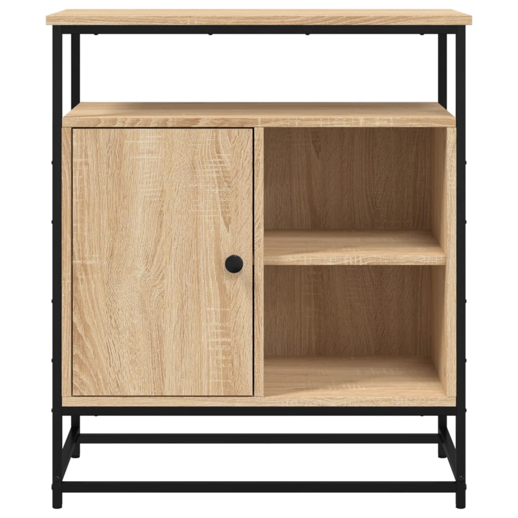 Dressoir 69x35x80 cm bewerkt hout bruin eikenkleur