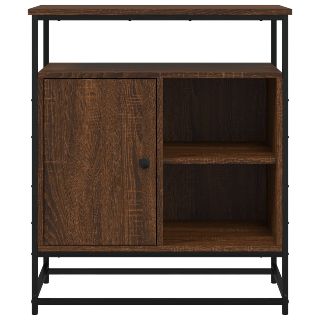 Buffet 69x35x80 cm bois fini couleur chêne marron