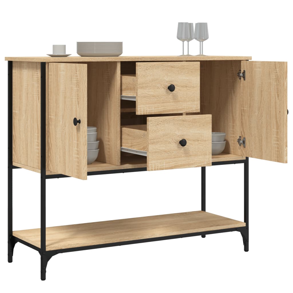 Buffet 100x36x85 cm en bois travaillé