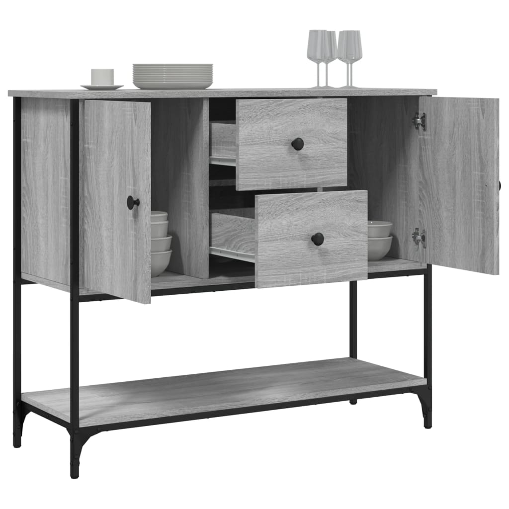 Buffet 100x36x85 cm en bois travaillé