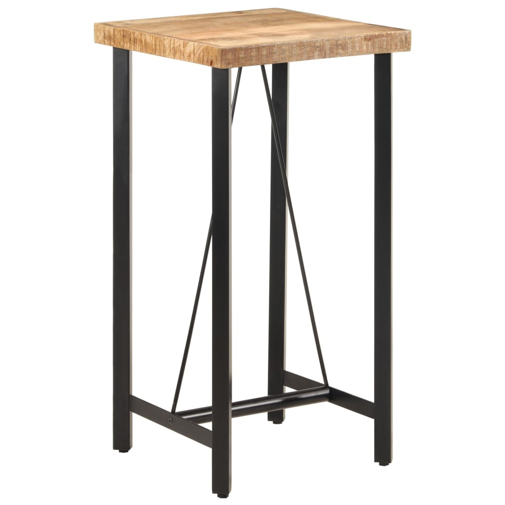 Table de bar 150x70x107 cm bois de manguier brut