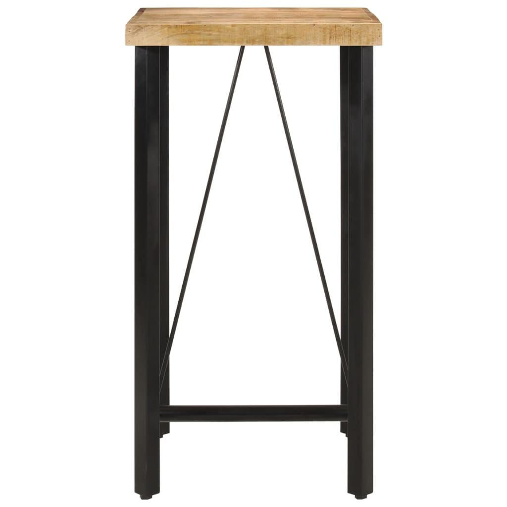 Table de bar 150x70x107 cm bois de manguier brut