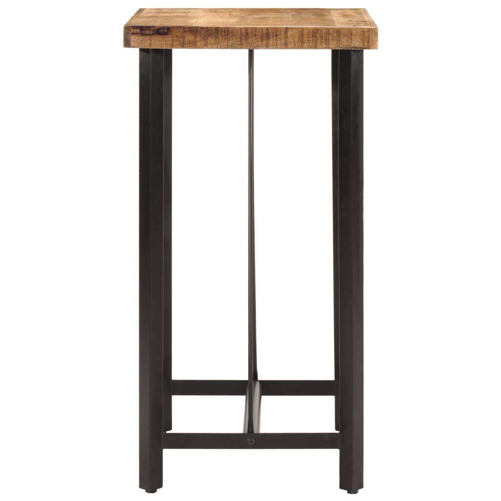 Table de bar 60x60x107 cm bois de manguier brut