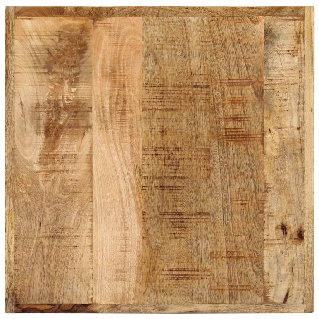 Table de bar 60x60x107 cm bois de manguier brut