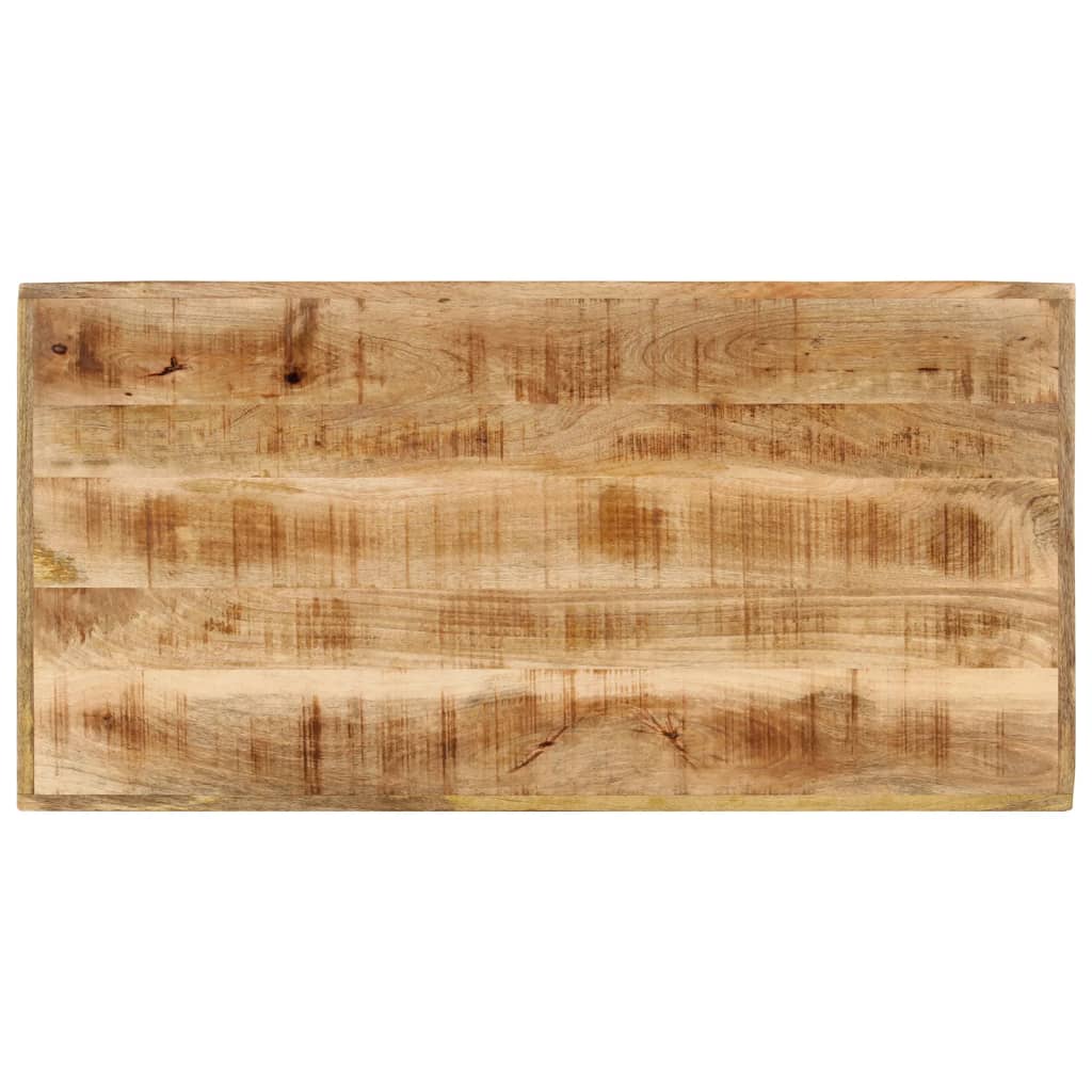 Table de bar 60x60x107 cm bois de manguier brut