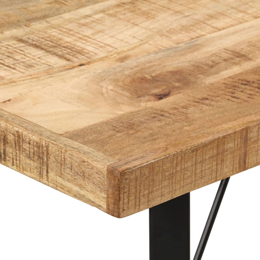 Table de bar 60x60x107 cm bois de manguier brut